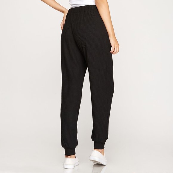 NWT She & Sky Rib Knit Jogger Pants - Picture 1 of 8